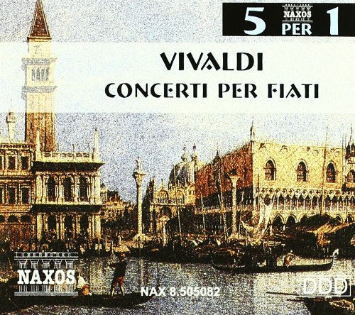 CD cover: Vivaldi’s “Concerti Per Fiati” with a Venetian cityscape.