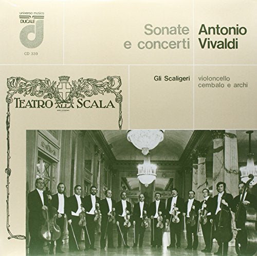 Vivaldi’s “Sonate E Concerti” vinyl album cover featuring an orchestra.