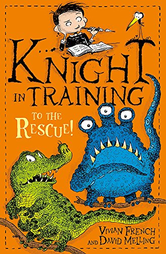 Book cover: boy, monsters, alligator, and large title "Knight in Training.