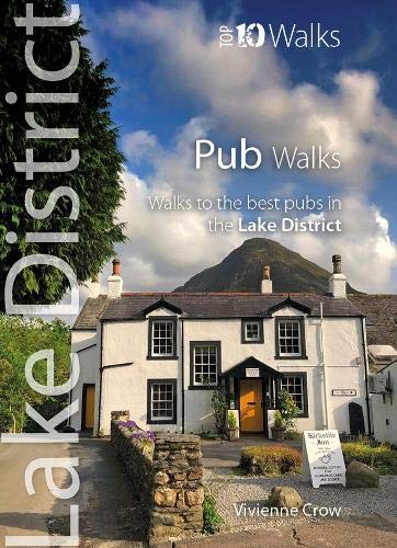 Book cover featuring a stone cottage, hills, and text “Pub Walks” and “Lake District”.