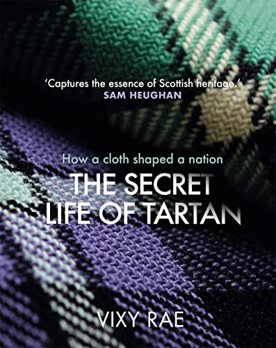 Book cover featuring a close-up of tartan fabric and white title text.