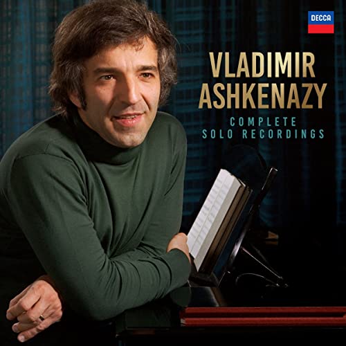 CD cover featuring pianist Vladimir Ashkenazy and a music stand.