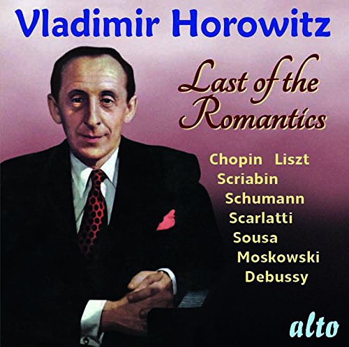 CD cover featuring portrait of pianist Vladimir Horowitz with composer names.