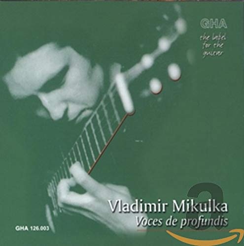 CD cover: abstract image of a guitarist and guitar neck, green background.