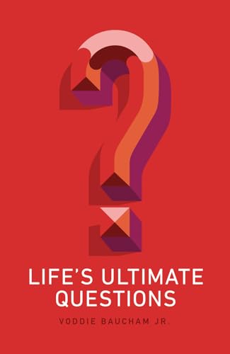 A red book cover with a stylized, multi-colored question mark and white text.