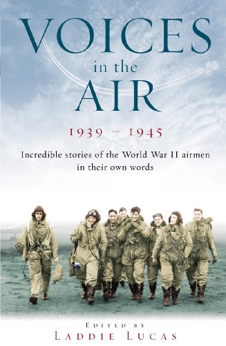 Book cover: "Voices in the Air 1939-1945" featuring WWII airmen.