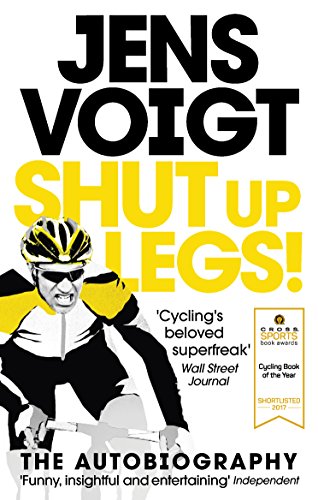 "Book cover featuring a cyclist in black and yellow, with bold title text."