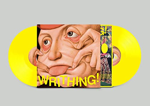 Yellow vinyl record with distorted face portrait album cover art.