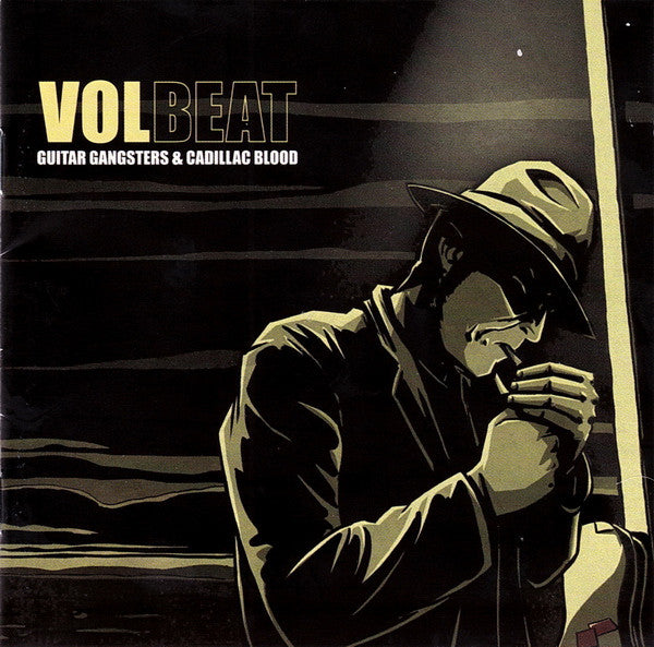 Volbeat album cover: illustrated man in a hat, dark and gritty style.
