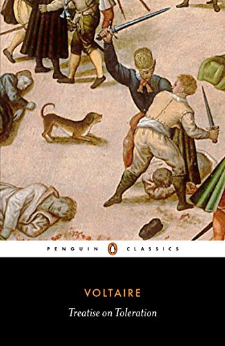 Book cover: “Treatise on Toleration” by Voltaire, with a Renaissance painting.