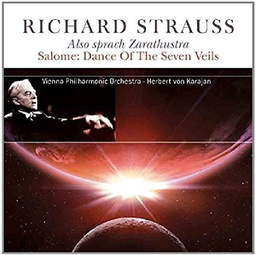 Vinyl album cover featuring Herbert von Karajan and a cosmic landscape.