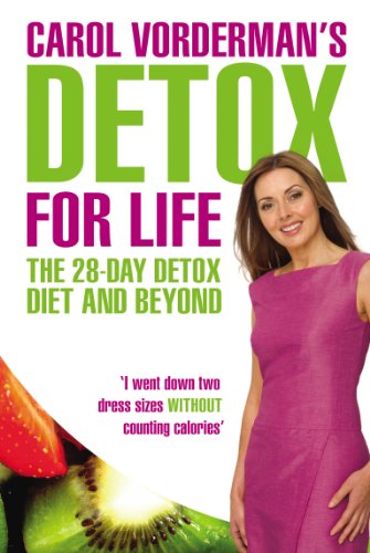 Book cover featuring Carol Vorderman and images of fruit, titled "Detox for Life".