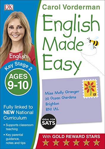 "Workbook cover with a girl's image, title 'English Made Easy', and educational details."