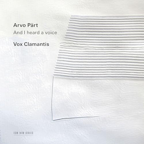 CD cover for Arvo Pärt’s “And I heard a voice” with abstract lines.