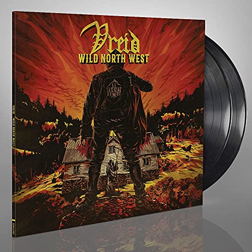 Vreid "Wild North West" vinyl record with a figure facing a house.