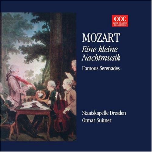 CD cover for Mozart’s Eine kleine Nachtmusik with musicians depicted.