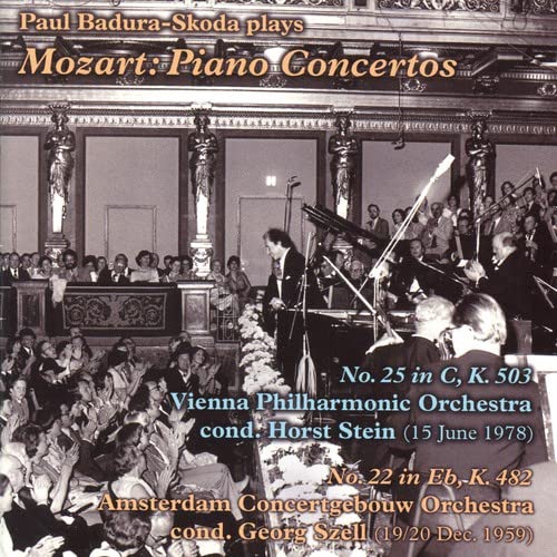 Black and white concert hall scene with pianist Paul Badura-Skoda.