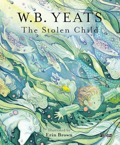 Book cover: a child surrounded by swirling water, fish, and fairy-like figures.
