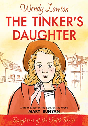 Book cover: illustrated young woman in red, historic buildings background.