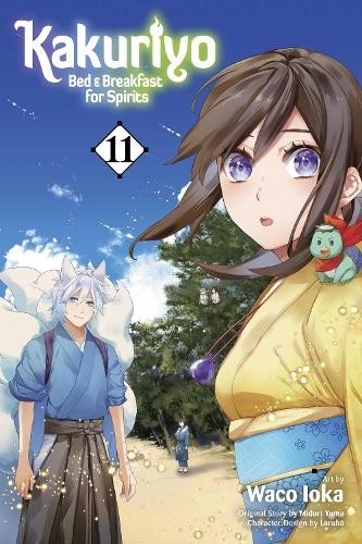 Manga cover featuring a young woman and a fox-eared man in a forest setting.