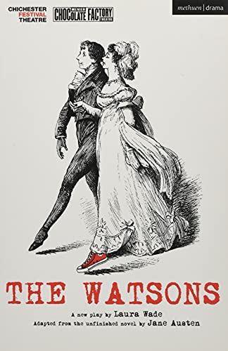 A black and white ink drawing of an 18th-century couple wearing red sneakers.
