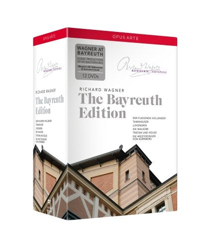 DVD cover for "Wagner: Bayreuth Edition" featuring a building and text on a white background.