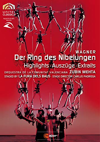 DVD cover for Wagner’s “Der Ring” highlights, featuring silhouetted figures.