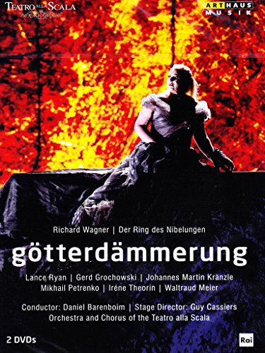 DVD cover for Wagner’s *Götterdämmerung* opera, featuring a reclining soprano.