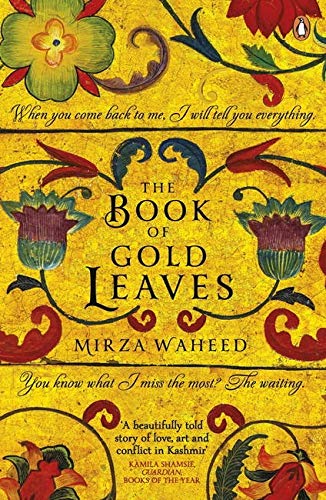 Book cover: “The Book of Gold Leaves” with floral and paisley designs.