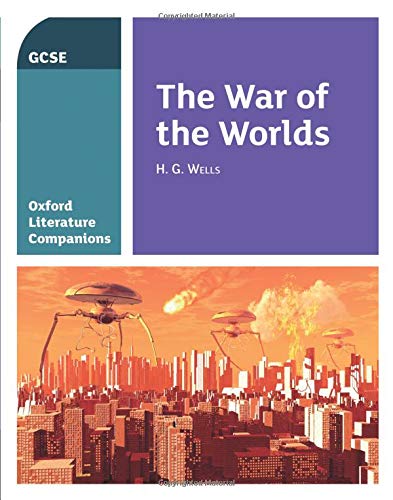 Book cover for "The War of the Worlds" with a Martian invasion scene.