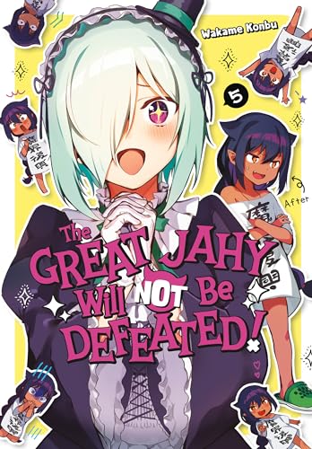 Manga volume cover featuring a green-haired girl in a suit and smaller character sprites.
