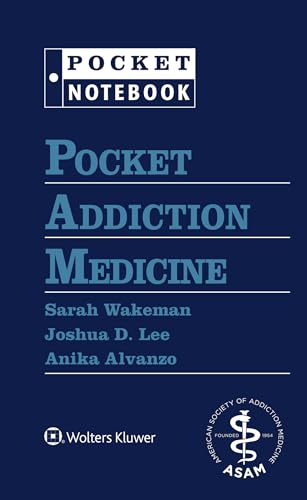 Dark blue book cover: “Pocket Addiction Medicine” by Wakeman, Lee, and Alvanzo.