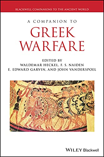 Book cover: "A Companion to Greek Warfare" with ancient battle scene.