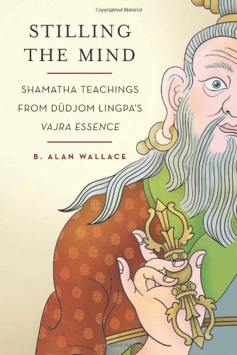 Book cover with title and illustration of a bearded man holding a vajra.