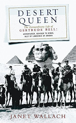 Book cover depicting riders on camels before a sphinx and pyramids.