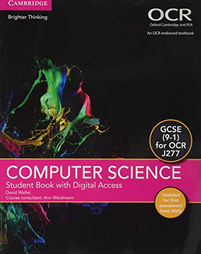 GCSE Computer Science textbook cover with colorful abstract splash design.
