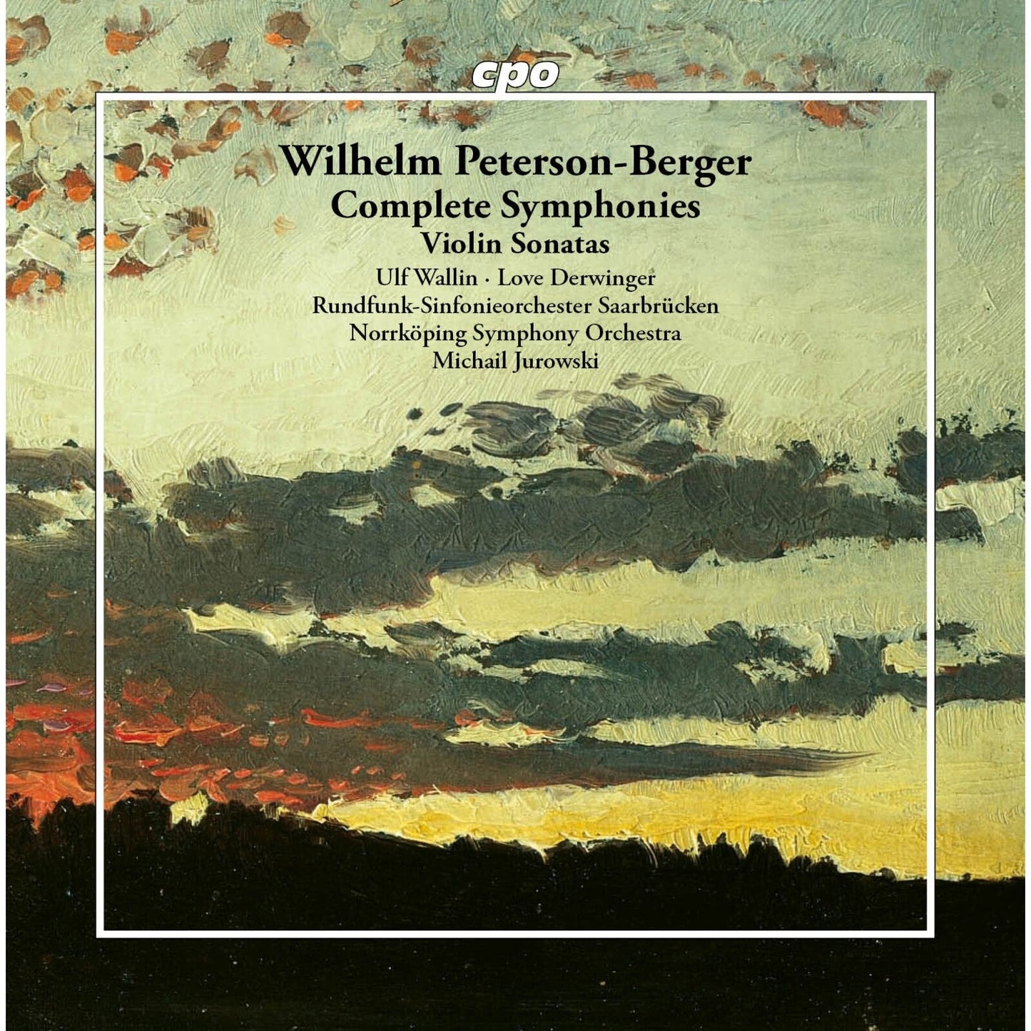 CD cover for Wilhelm Peterson-Berger symphonies, featuring abstract landscape.