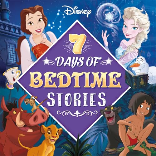 Disney book cover featuring Belle, Elsa, Simba, and other characters.