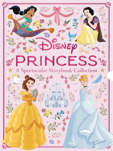 Cover of “Disney Princess” storybook featuring Jasmine, Snow White, Belle, and Cinderella.