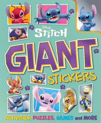 Disney’s Stitch sticker book cover with colorful character images.