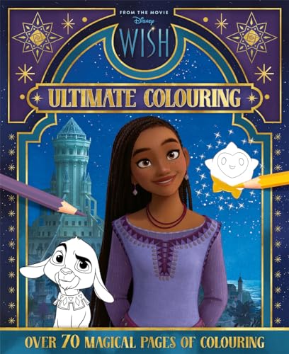 “Disney Wish” colouring book cover featuring Asha and Valentino the goat.