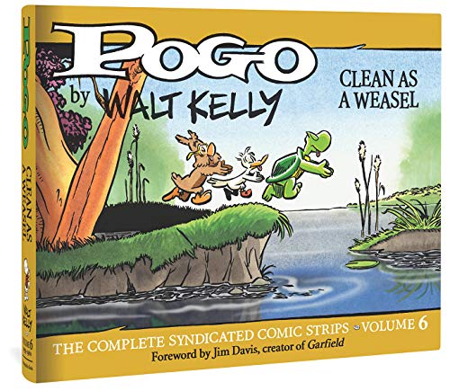Book cover for "Pogo vol. 6" featuring cartoon animals in a swamp.
