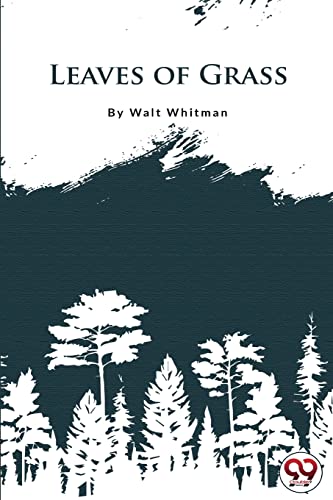 Book cover for "Leaves of Grass" by Walt Whitman with tree silhouettes.