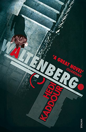 Book cover for "Waltenberg" with a figure descending stairs.