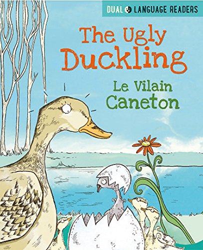 Book cover: "The Ugly Duckling" with a duckling and cracked eggshell.