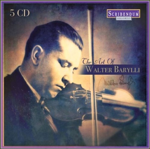 CD cover with Walter Barylli playing violin, signature, and "5 CD" text, purple border.