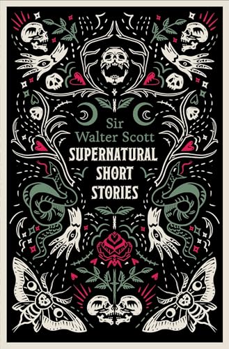 Book cover with skulls, moths, and floral designs; title "Supernatural Short Stories".