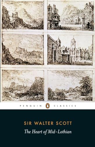 Book cover with six sketched scenes of Edinburgh and surrounding landscapes.