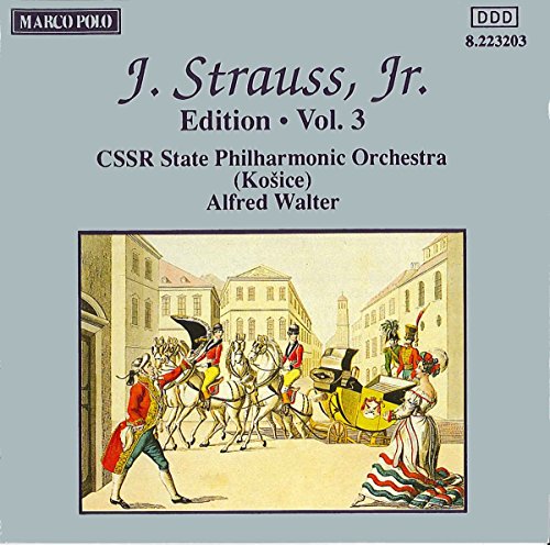 CD cover for J. Strauss Edition, Vol. 3, with historical scene.