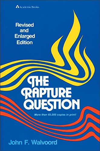 Book cover: "The Rapture Question" with yellow flame-like design.